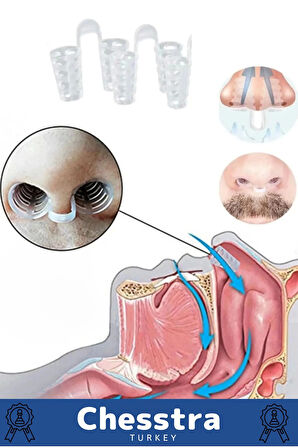 Horlama Azaltıcı Fazla Oksijen Nefes Alıp Verme Rahatlatıcı Uyku Önleyici Burun Delik Aparatı 4 Adet