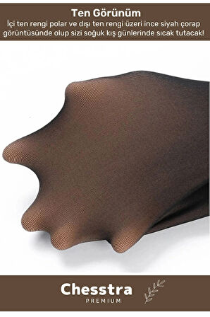 Yeni Sezon Toparlayıcı Korse Etkili Rahat Şık Sıcak Tutan İçi Peluş Termal Ten Görünümlü Tayt Çorap