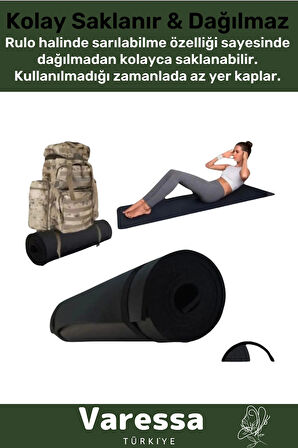 Premium Su Geçirmez 182x60cm Hafif Pratik Dayanıklı Isı Yalıtım 12mm Kalınlık Köpük Askeri Haki Mat