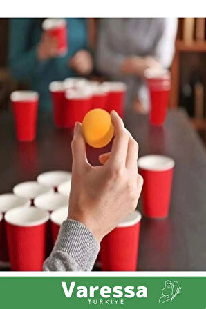 Premium Seri Eğlenceli Özel Gün Beer Pong Renkli Büyük 12 Toplu Oyun Bardağı