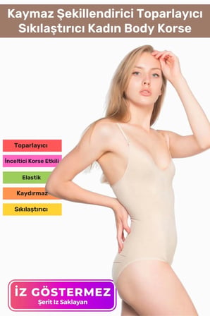 Özel Üretim İz Göstermeyen Kaymaz Şekillendirici Toparlayıcı Sıkılaştırıcı Kadın Body Korse