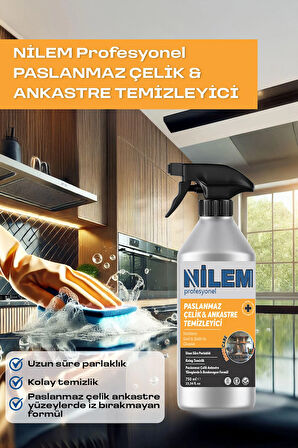 Nilem Profesyonel Paslanmaz Çelik ve Ankastre Temizleyici 750 ml