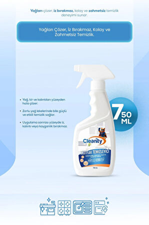 Mutfak Temizleyici 750 ml | Yağ Çözücü, İz Bırakmaz, Hızlı Etkili Temizlik