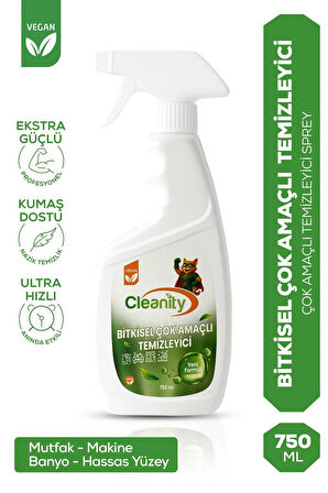 Bitkisel Çok Amaçlı Temizleyici 750 ml | Leke Çıkarıcı, Yağ Sökücü, Yüzey Temizleyici