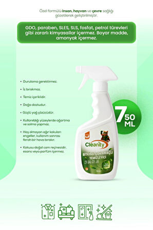 Bitkisel Çok Amaçlı Temizleyici 750 ml | Leke Çıkarıcı, Yağ Sökücü, Yüzey Temizleyici