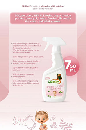 Bitkisel Kokusuz Leke Çıkarıcı - Baby 750 ml | Bebek Çamaşırı & Ev Yüzeyleri İçin