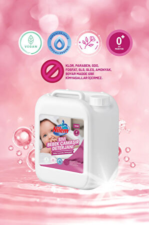 Nilem Sıvı Bebek Çamaşır Deterjanı 5 L