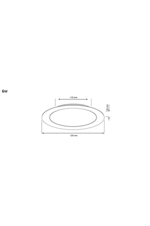 İnoled 6w Ilık Beyaz Slim Led Panel Yuvarlak Alüminyum 2706-03 Spot Lamba