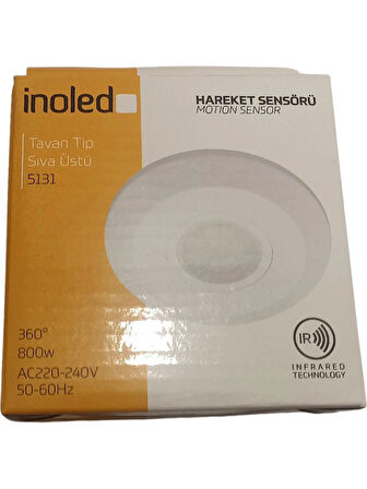 İNOLED 5131 IR HAREKET SENSÖR (TAVAN TİPİ-360°)