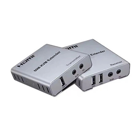TEKNOTEG - EZCOOL EZ-2010EX 60MT HDMI USB KVM EXTENDER 1080P