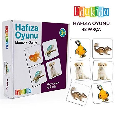 Edukido Hayvanlar Hafıza Kartları