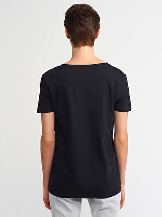 3470 DİLVİN T-SHIRT V YAKA BASİC