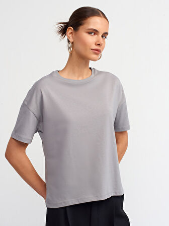 Bisiklet Yaka Basic T-Shirt