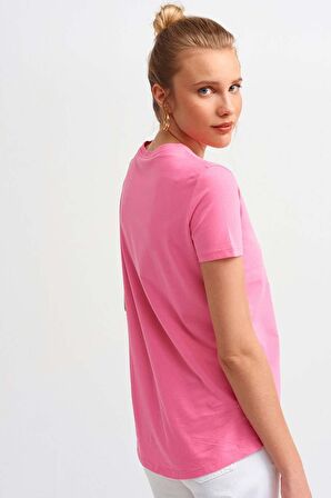 Bisiklet Yaka Basic Tshirt 