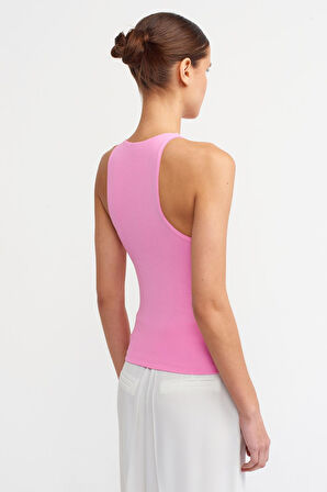 Dilvin Halter Yaka T-shirt Pembe