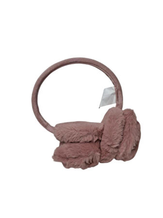 Spteks Kepp Kız Çocuk Koyu Pembe Renk Ayıcık Figürlü Sıcak Tutan Kışlık Peluş Kulaklık