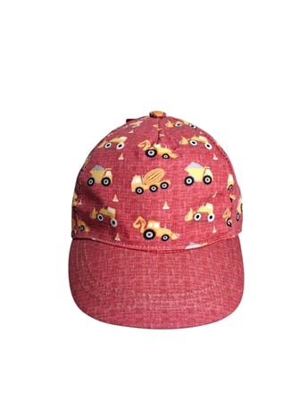 Spteks Kitti 1-3 Yaş Erkek Bebek Bordo Renk Baskı Desenli Rahat Yazlık Kep Şapka