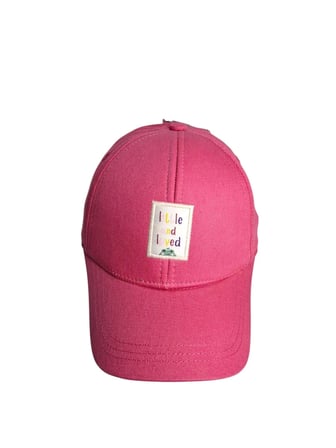 Spteks Kitti 4-8 Yaş Kız Çocuk Pembe Renk Amblem Desenli Şık Ve Rahat Yazlık Kep Şapka