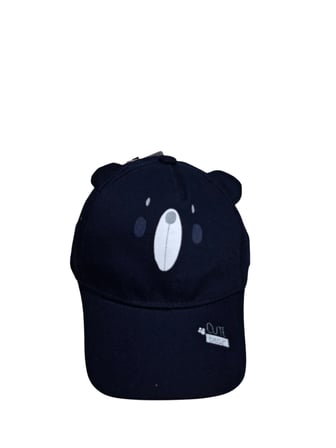 Spteks Kitti 1-3 Yaş Erkek Bebe Çocuk Koyu Lacivert Baskı Figürlü Yazlık Kep Şapka