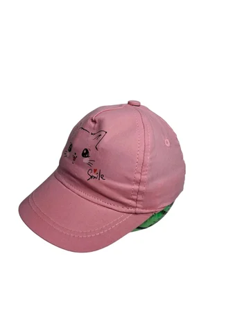 Spteks Kitti 0-18 Aylık Kız Çocuk Pembe Renk Baskı Figürlü Rahat Ve Şık Yazlık Şapka
