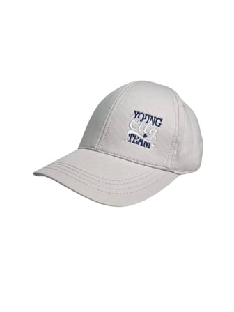 Spteks Kitti Yetişkin Genç Kız Gri Renk Yazı Baskı Figürlü Şık Ve Rahat Yazlık Kep Şapka