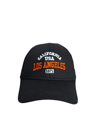 Spteks Kitti 4-8 Yaş Erkek Çocuk Siyah Renk Los Angeles Nakışlı Yazı Figürlü Yazlık Kep Kep Şapka