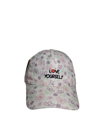 Spteks Kitti 4-8 Yaş Kız Çocuk Bej Renk Çiçek Baskı Desen Şık Ve Rahat Yazlık Kep Şapka