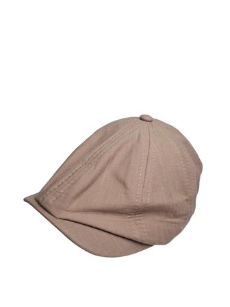 Spteks Kitti 1-3 Yaş Erkek Bebe Cappuccino Renk Düz Desen Yazlık Kasket Şapka