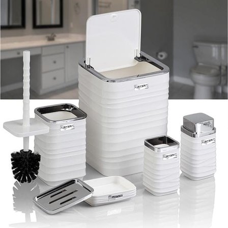 Okyanus Home Luna Kare 5’li Banyo Seti - Beyaz