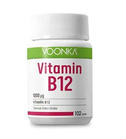 Voonka Vitamin B12 İçerikli Takviye Edici Gıda 102 Tablet