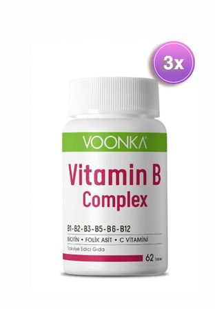 Voonka Vitamin B Complex 60 Tablet 3 Adet