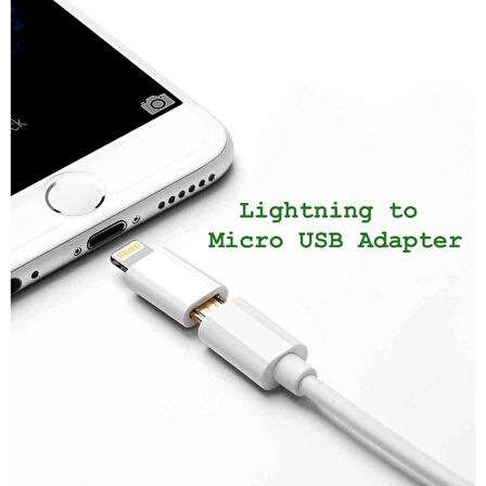 Apple Iphone Lightning Micro Usb Çevirici Dönüştürücü Adaptör