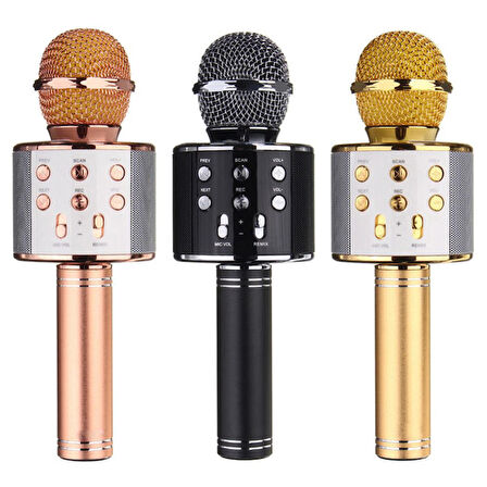 Karaoke Bluetooth Mikrofonu Aux Sd Card Girişli WS-858