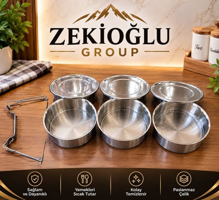 SEFER TASI NO 2 Sefer Tası 3 LÜ Paslanmaz Çelik Yemek Kabı Saklama Kabı 3 Katlı Yemek Taşıma Kabı