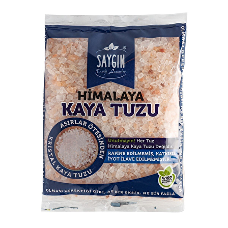 Saygın Yemeklik Himalaya Kristal Çakıl Kaya Tuzu Pembe 500 Gr Paket