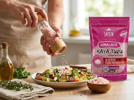 Saygın Himalaya Kaya Tuzu - Sofrada Öğütme 500 gr 2 Adet + Değirmen 110 gr