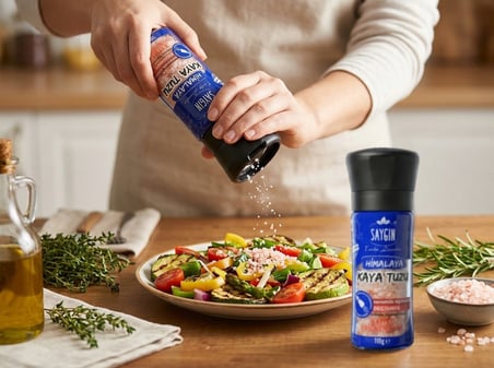Saygın Himalaya Kaya Tuzu - Sofrada Öğütme 500 gr 2 Adet + Değirmen 110 gr