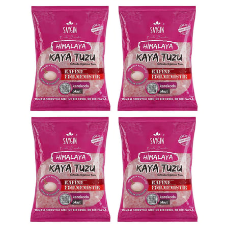 saygın himalaya kaya tuzu - sofrada öğütme 500 gr x 4 adet
