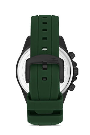 Ferro FM11379DWT-ZF2 Quartz Silikon Yeşil Siyah Kadran 46 mm Erkek kol Saati