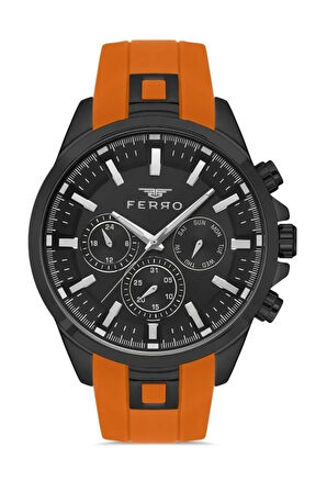 Turuncu Silikon Kordon Erkek Kol Saati FM11379DWT-ZL