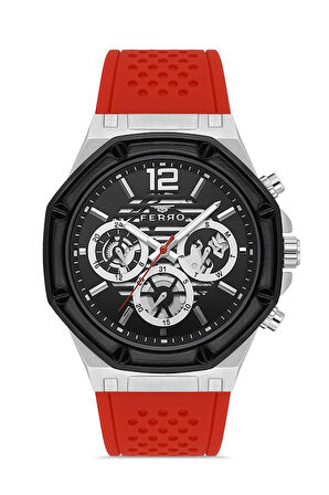 Ferro Kırmızı Silikon Kordon Erkek Kol Saati LFM31398A-J8