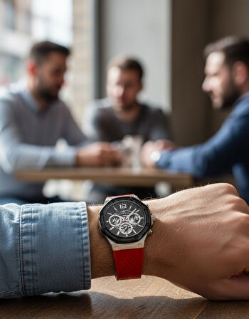 Ferro Kırmızı Silikon Kordon Erkek Kol Saati LFM31398A-J8