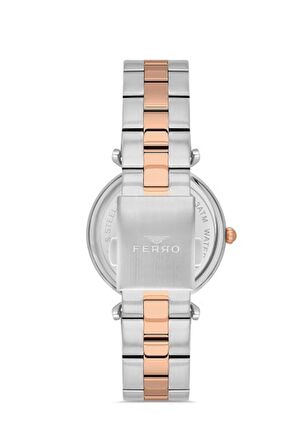 Ferro Quartz Çelik Rose/Gri 32 mm Kadın Kol Saati