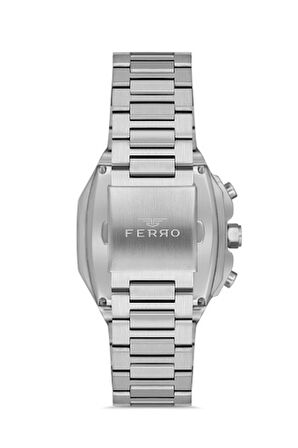Ferro FM11485A-A2 Quartz Çelik Gri Siyah Kadran 40 mm Erkek Kol Saati