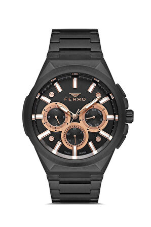 Siyah Çelik Kordon Erkek Kol Saati FM11505A-G
