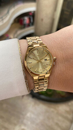 Ferro Quartz Çelik Altın Rengi 30 mm Kadın Kol Saati