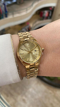 Ferro Quartz Çelik Altın Rengi 30 mm Kadın Kol Saati