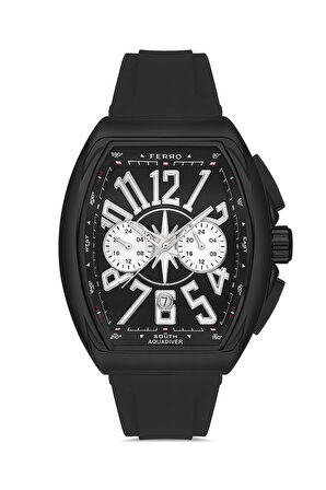 Ferro Siyah Silikon Kordon Erkek Kol Saati LFM11444D-G