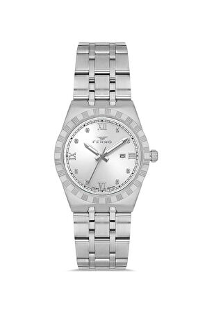 Ferro Quartz Çelik Gri 32 mm Kadın Kol Saati