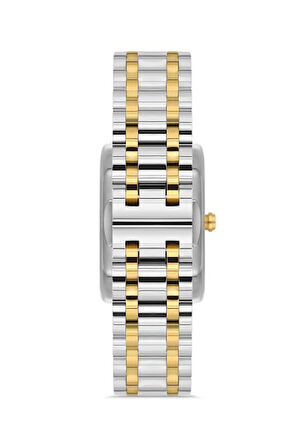 Ferro Quartz Çelik Altın/Gri Yeşil Kadran 22 mm Kadın Kol Saati